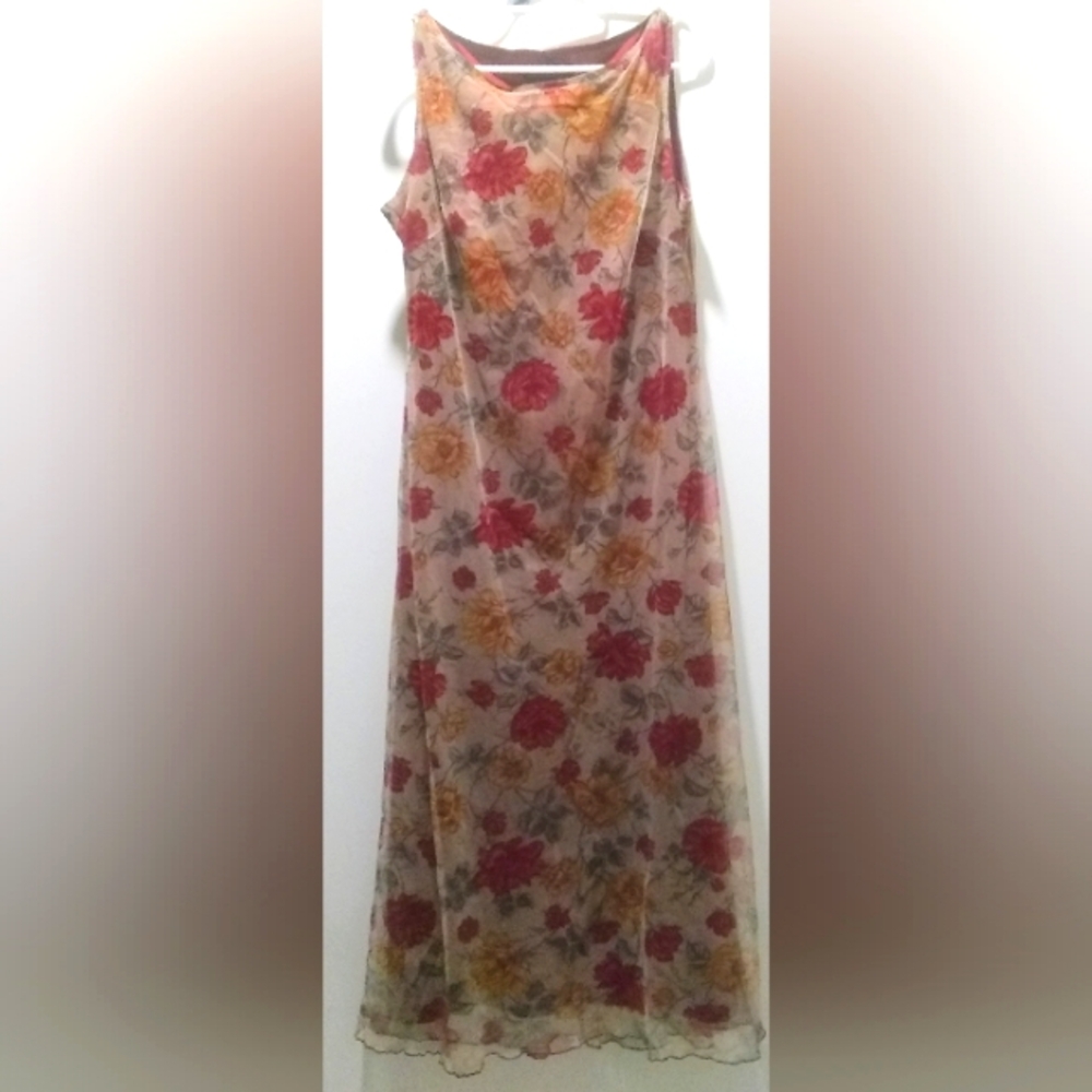 Vintage Jonathan Martin Floral Maxi Dress Size L